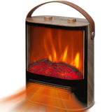 CUOZOVA 16“ Portable Electric Fireplace Heater, 1500W/850W Small Electric Fireplace for Indoor Use with Curved Monitor&Realistic 3D Flame, Fireplace Stove for Home Office, Fake Fireplace for Christmas CUOZOVA