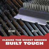 BBQ-Aid Grill Brush and Scraper for Barbecue – Grill Brush for Outdoor Grill with Extended, Large Wooden Handle and Replaceable Stainless Steel Bristles Head –No Scratch- BBQ Grill Brush for Any Grill BBQ-Aid