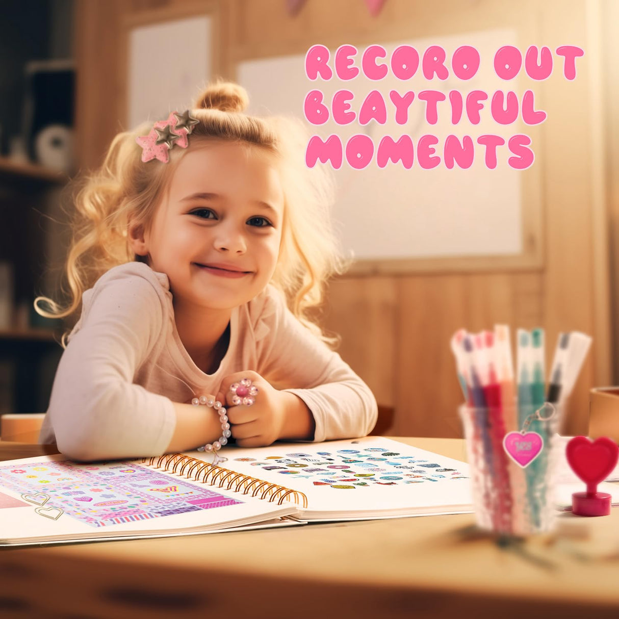 Girls DIY Diary 54 Pcs Diary Set, Toys for Ages 6 7 8 9 10 11 12 13, DIY Stationery Set, Thin Stickers and Little Girls Daily Supplies, Gifts for Teen Good Idea Choice R RUCKERCO