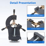 Lathe Center Rest, Metal Fixed Mini Lathe Steady Rest with 3 Contacts, Woodturning Steady Rest MultifunctionalLathe Stabilizer Fixed for 0618 CJ18 CJ0618A 7x12 7x14 0618 3B Xiuganpo