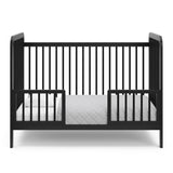Storkcraft Pasadena 3-in-1 Convertible Crib (Black) – GREENGUARD Gold Certified, Converts to Daybed and Toddler Bed, Fits Standard Full-Size Crib Mattress, Adjustable Mattress Height Storkcraft