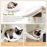 Globlazer W66 Cat Tree Tall 66-inch Modern Cat Tower for Indoor Cats Aesthetic Cat Tree with 4 Scratching Posts, 5 Washable Removable Cushions, Cat Furniture Globlazer