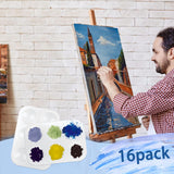 16PCS White Plastic Paint Trays - Essential for Painting Parties, DIY Crafts, and Art Painting LNAUJS