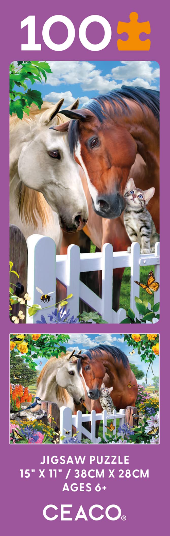 Ceaco - Howard Robinson - Garden Gate Friends - 100 Piece Jigsaw Puzzle Ceaco