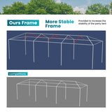 10’ x 30’ Party Tent Portable Outdoor Canopy Tent Sturdy Pop Up Gazebo with 5 Removable Walls Easy Assembly Outdoor Tents for Parties Wedding Event Backyard Patio, White PayLessHere