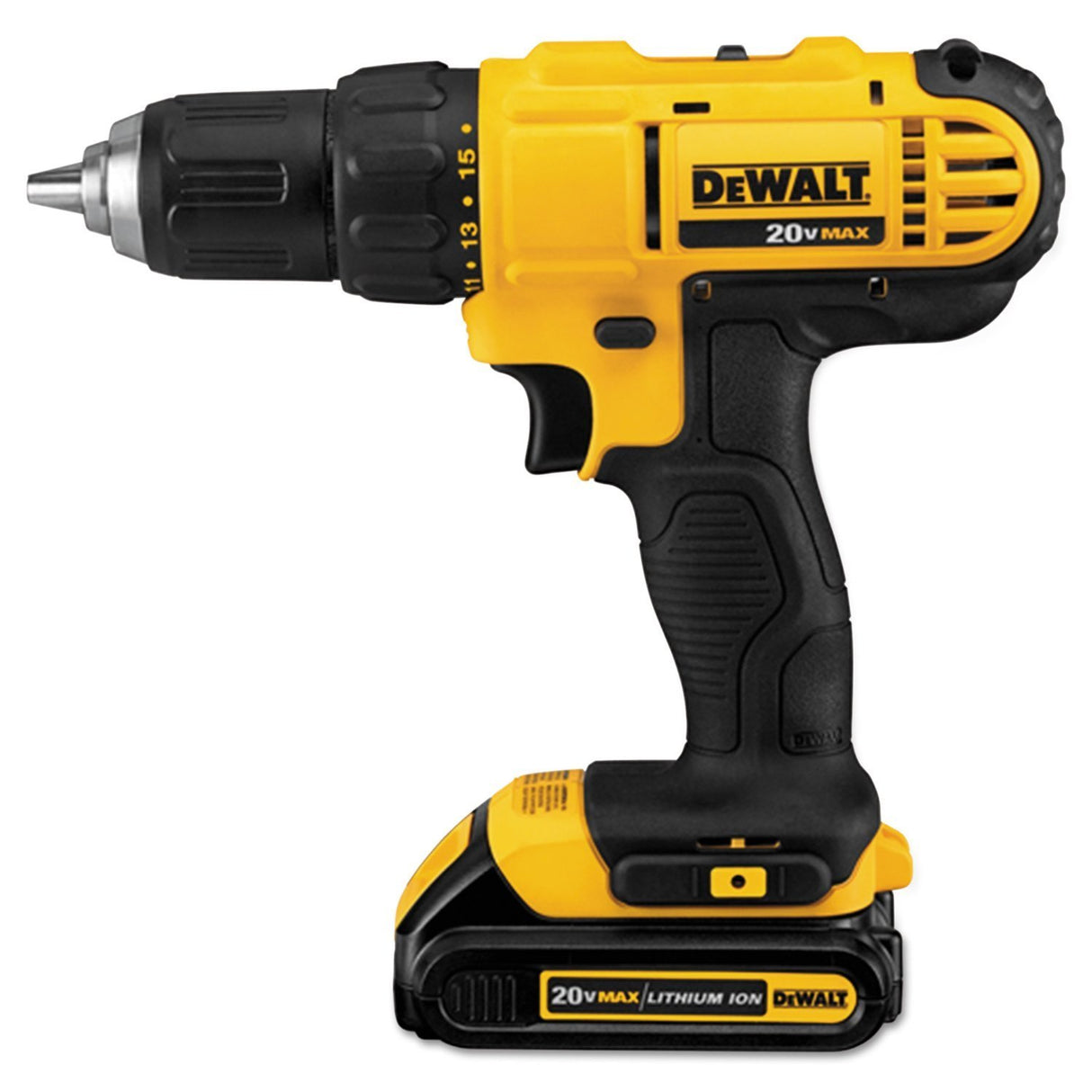 Dewalt DCD771C2 20V MAX Cordless Lithium-Ion 1/2 inch Compact Drill Driver Kit with IMPACT READY FlexTorq Screw Driving Set, 40-Piece DEWALT