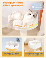 Happi N Pets Cloud Cat Tree, Cat Scratching Post with Bed, Cat Tree Tower for Indoor Cats, Sisal Cat Scratcher with Soft Perch for Kitten & Adult Cats, Small Cat Tower with Toys, Cat Scratch Post Happi N Pets