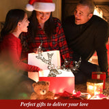 Lewondr Christmas Tree Topper, Metal Frame Deer Tree Topper with 50 Warm Light Beads, Remote & USB Operated Tree Topper with Lights 6H Timer, Xmas Tree Decor for Holiday Home Decoration, Brown Lewondr