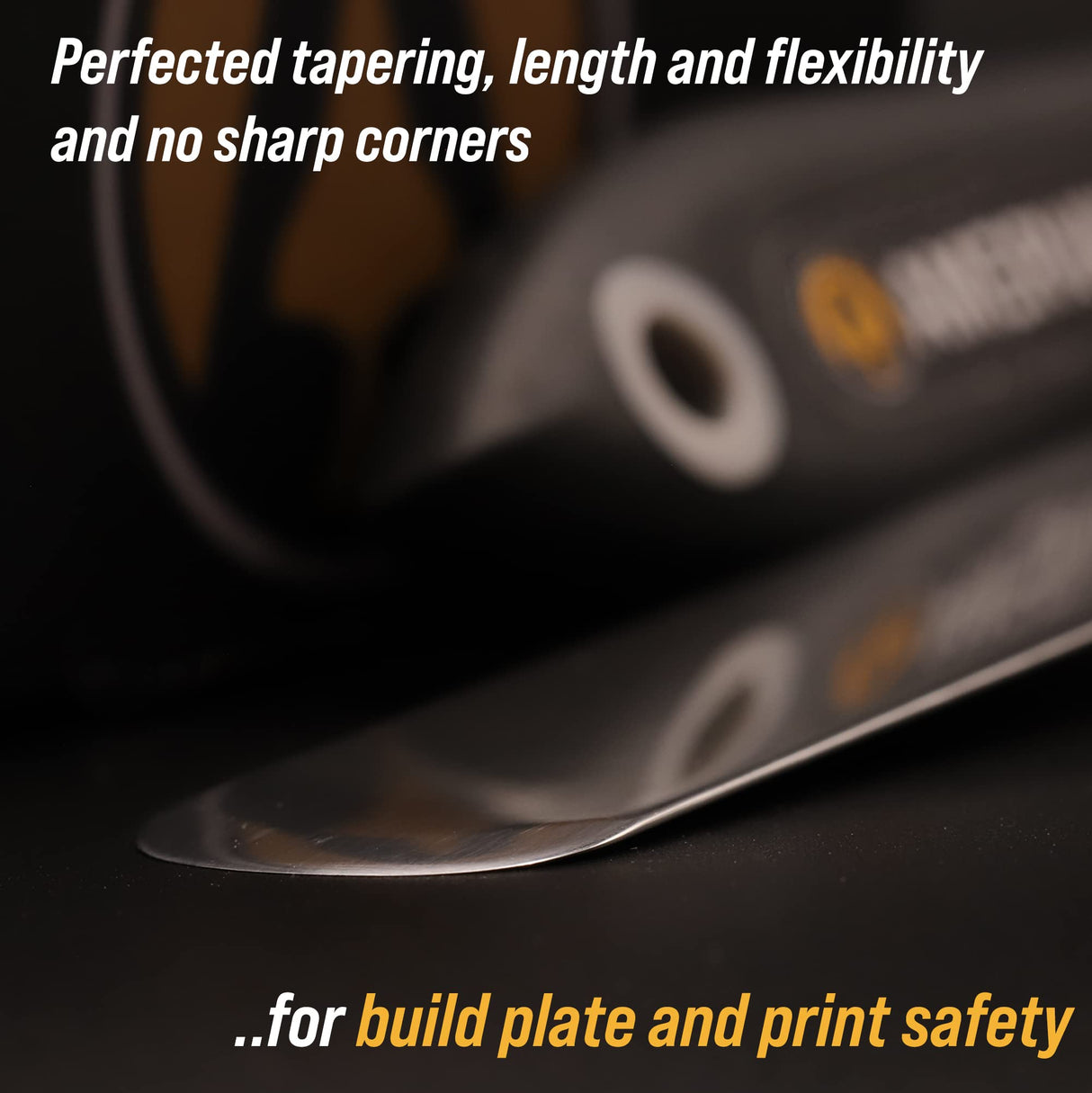 Premium 3D Print Removal Tool Kit - Durable 3D Printer Tools with Sturdy Comfort Grips, Sharp and Hardened Blades for Easy Separation of Prints, Knife and Spatula Set of 2 - Enhanced Version AMERVAULT