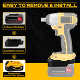 Adapter for Bauer 20V Li-ion Battery Convert to for Dewalt 20V MAX Battery, Use for Dewalt 20V 60V Battery Cordless Power Tools(Adapter Only) TPDL