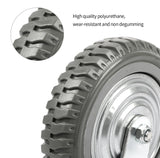 uyoyous 6 inch Caster Wheels Heavy Duty 4 Pack Anti-Skid Swivel Caster Load 1760 lbs Silent Ball Bearing Solid Wheel with 360° Rotation Top Plate (2 with Brakes& 2 Without) uyoyous