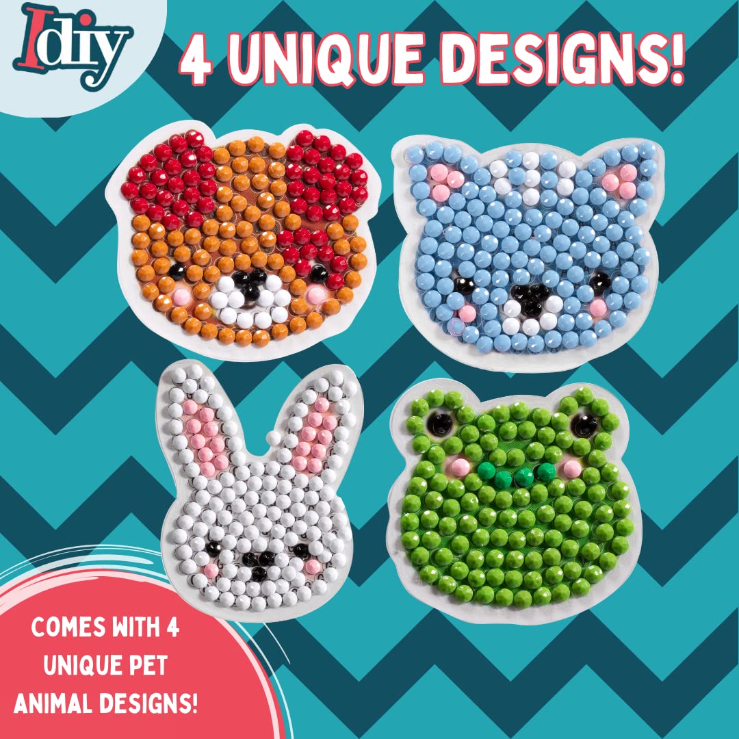 SCS Direct Kid's Birthday Party Diamond Gem Painting Craft Favor Kits -Pet Buddies- 20 Individually Packaged, All-in-One Packs for Boys & Girls -Fun & Unique Gem Classroom Art Project Activity Gift SCS Direct