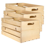 Good Wood by Leisure Arts Wooden Crate, Country, 3pc, Wood Crate Unfinished, Wood crates for Display, Wood crates for Storage, Wooden crates Unfinished, Pine, 18"x12.5"x9.5" Good Wood by Leisure Arts