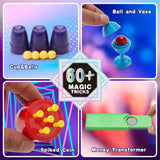 ENJOCASES Simple Magic Kit Over 70 Magic Tricks for Kids Ages 6-12 Sets fwith Wand,Chalice,Coin Disappear,Ideal for Boys Girl ENJOCASES