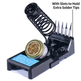 YIHUA X-4 Premium Soldering Iron Holder with Brass Wool, Cleaning Sponge and Solder Tip Slots YIHUA