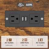 SEDETA L Shaped Desk, 63" Computer Desk with 5 Drawer & Power Outlet, Long Home Office Desk or Corner Desk, L Shaped Corner Desk with Monitor Shelf, Storage Cabinet, Rustic Brown SEDETA