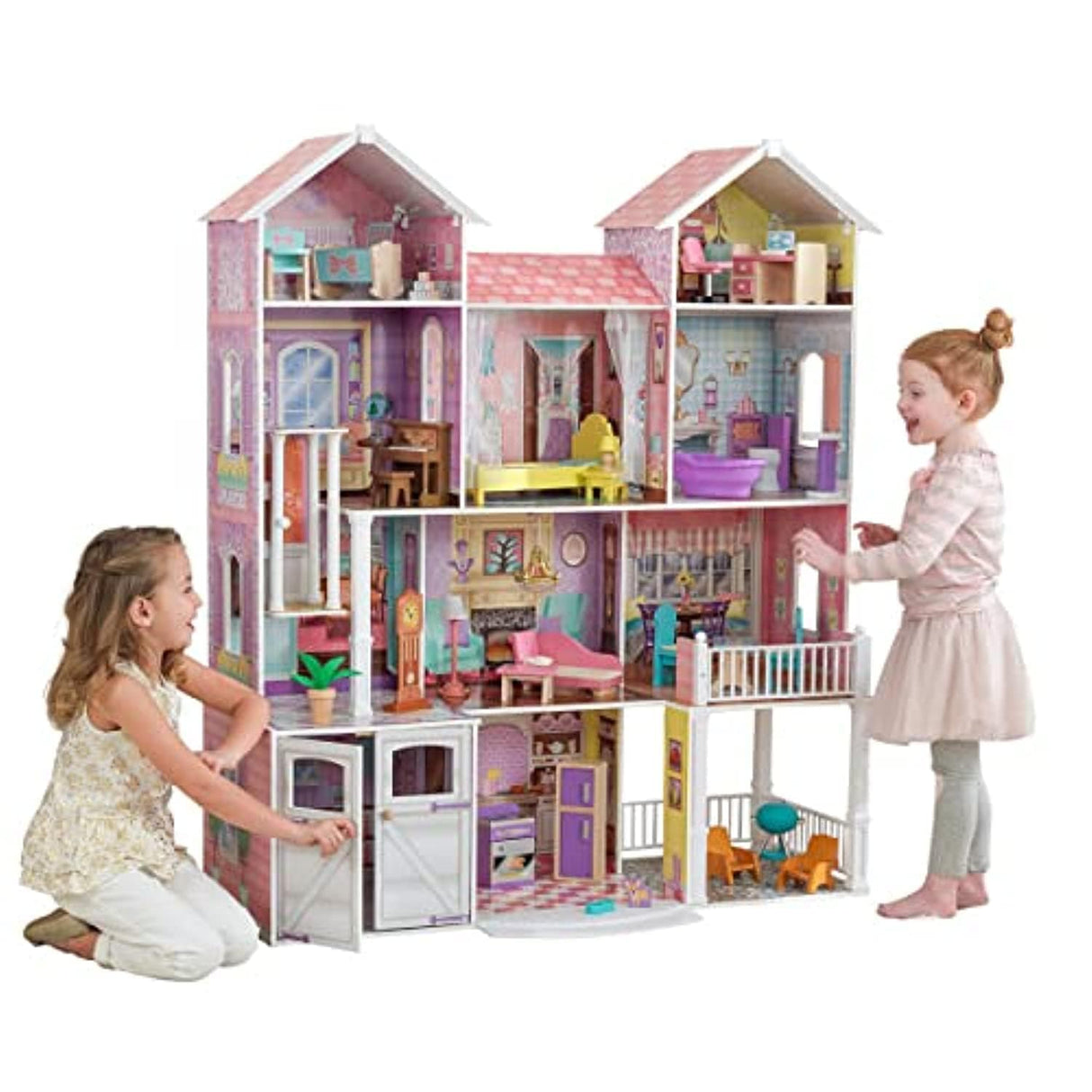 KidKraft Country Estate Wooden Dollhouse for 12" Dolls with 31Piece Accessories KidKraft