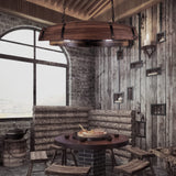 Newrays Antique Wood Wine Barrel Pendant Lamp Hanging Rustic Kitchen Bar Ceiling Lamp Light Fixtures Newrays
