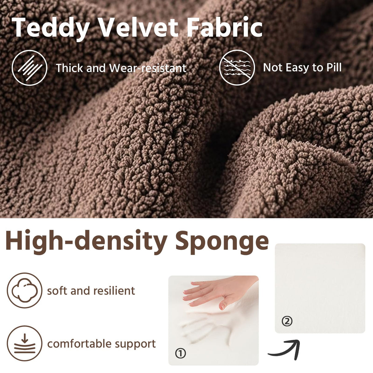 108" Cloud Sectional Couch with L-Shape Chaise,4 Seat Modern Modular Sofa with Deep Seat, Upholstered Couches for Living Room Bedroom, Sectional Boneless Couch (Coffee, 108"+Left Facing Chaise) SYFERLORY