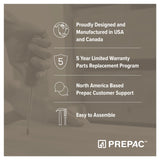 Prepac Rustic Ridge Farmhouse Nightstand Bedside Table, Brown Nightstand for Bedroom, End Table with 3 Drawers 16.25"D x 27.5"W x 26.75"H, DDNR-1603-1 Prepac