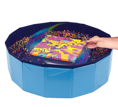 GEOCCI Acrylic Paint Pouring Splash Guard，Fluid Art tools for DIY Paint Pouring Arts and Crafts Projects GEOCCI