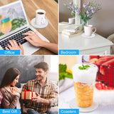 40 Pieces 4 Inch Sublimation Blank Ceramic Coasters, Glazed Ceramic Coasters, Ceramic Round Coasters with Cork Backing Pads for Painting, DIY Crafts, Sublimation, Circular, White. by GNIEMCKIN GNIEMCKIN