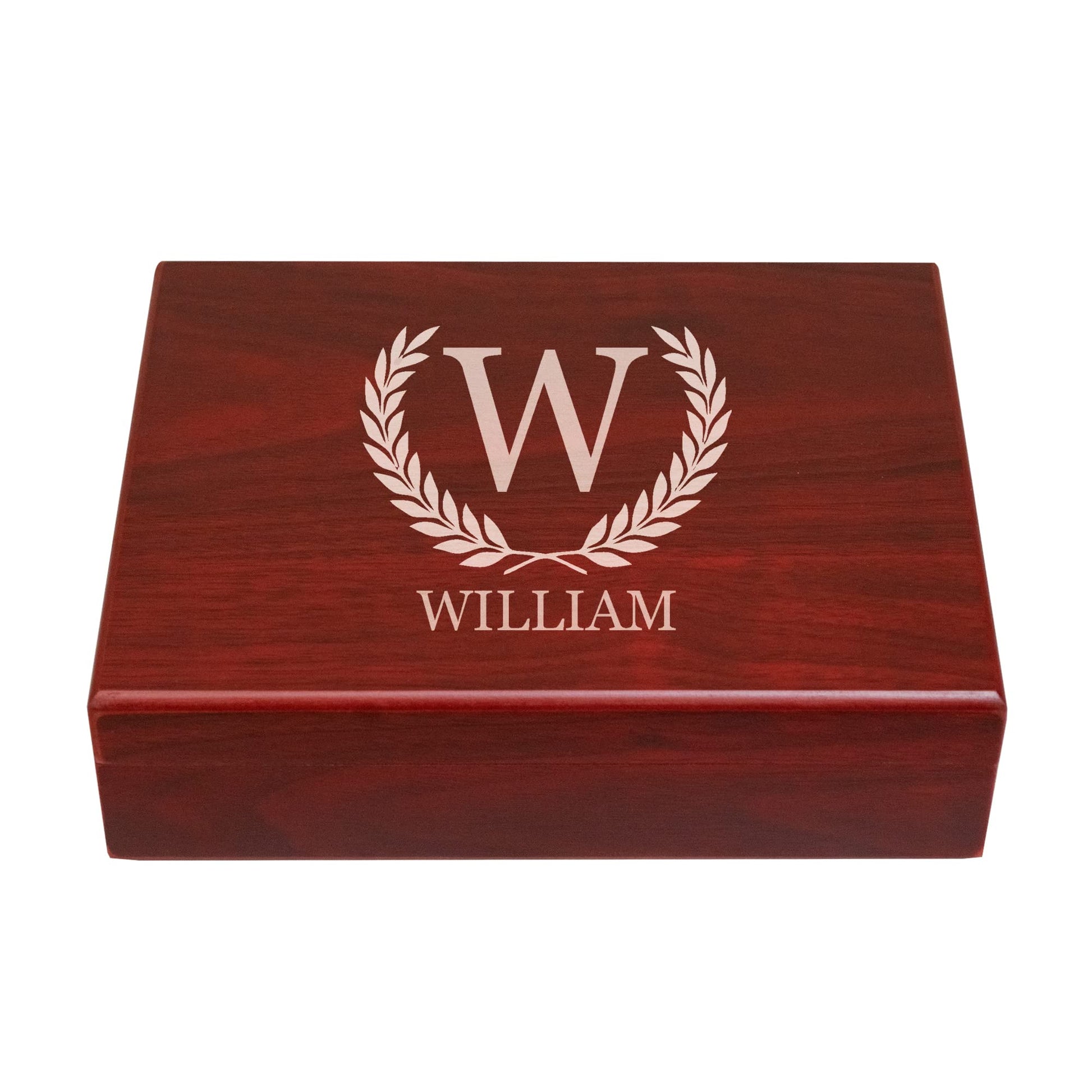 NEW WORLD ACCENTS Personalized Wooden Box, Engraved Box, Memory Box, Gift for Him, Christmas Gift box, Father's Day, Man Cave, Husband Groomsman gift - WoodArtSupply