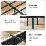 BTHFST Upholstered LED Bed Frame King Size with 3 Storage Drawers, Hidden Storage Headboard with Charging Station, Velvet Button Tufted Headboard Platform Bed, Beige BTHFST