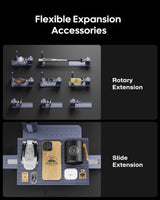 LaserPecker 4 Laser Engraver with Air Purifier, Slide and Rotary Extension, Fiber and Diode Laser Engraving Cutting Machine for Metal Wood Leather Plastic Acylic Jewelry Craft Engraving LaserPecker