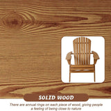 BSTOPHKL Adirondack Chair, Set of 2 Patio Chairs Folding Wooden Outdoor Chairs All-Weather Fire Pit Chairs Seating Polywood Outdoor Furniture Chairs for Lounge Porch Deck Garden Campfire - Natural BSTOPHKL