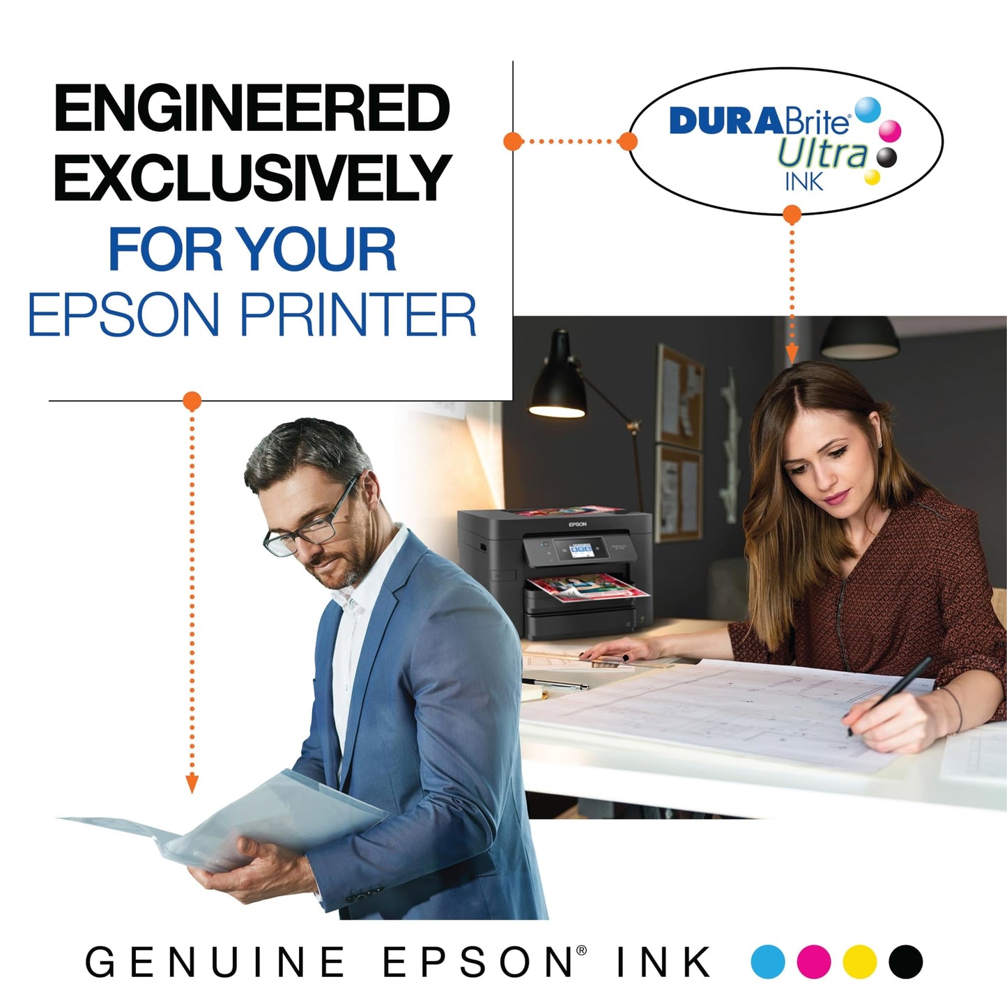 EPSON 802 DURABrite Ultra Ink High Capacity Black & Standard Color Cartridge Combo Pack (T802XL-BCS) Works with WorkForce Pro WF-4720, WF-4730, WF-4734, WF-4740