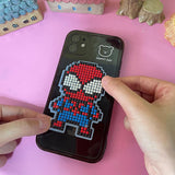 SHOWERRING 5D DIY Diamond Art Stickers Kits for Kids,Cartoon Gem Digital Art Painting Stickers Mosaic Craft Kit (Super Hero) SHOWERRING