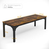 Trggivs 78.7 Inches Extra Long Computer Desk 2 Person Desk, Large Executive Office Desk, Rustic Double Computer Table Study Writing Desk Workstation for Home Office, Brown Trggivs