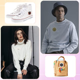 30 Pieces Sublimation Patches Fabric Iron on Blank Patches 3 Shapes Repair Patches Sublimation Blank Hat Patch for DIY Crafts, Caps Clothes Shoes Bags Backpacks Uniforms (Beige, White) Jutom