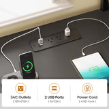 SEDETA L Shaped Gaming Desk, Home Office Computer Desk with 2 Drawer and Bookshelf, L Shaped Gaming Desk with LED Light, Glass Cabinet and Storage Bag, Corner Desk with Storage Shelves, Black SEDETA