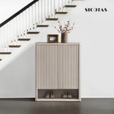 SICOTAS Shoe Cabinet 44" Tall Large Storage Organizer Modern Shoe Rack with Doors & 4 Shelves Mid Century Free Standing 6-Tier Cabinet for Entryway Hallway Living Room Closet SICOTAS