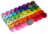 LE PAON 48 Crochet Thread Set Balls 100% Long-Staple Cotton Rainbow Colors of Size 8 Threadand Free 30 Golden Needles 48 Balls for Crochet Hardanger Cross Stitch Needlepoint Hand Embroidery LE PAON