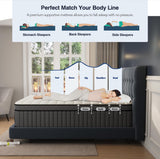 DIFAME King Size Mattress 14 Inch, Gel Memory Foam Hybrid Firm King Bed Mattress in a Box with Independent Pocket Spring, Pressure & Back Pain Relief, Edge Support, 100-Night Trial, CertiPUR-US DIFAME