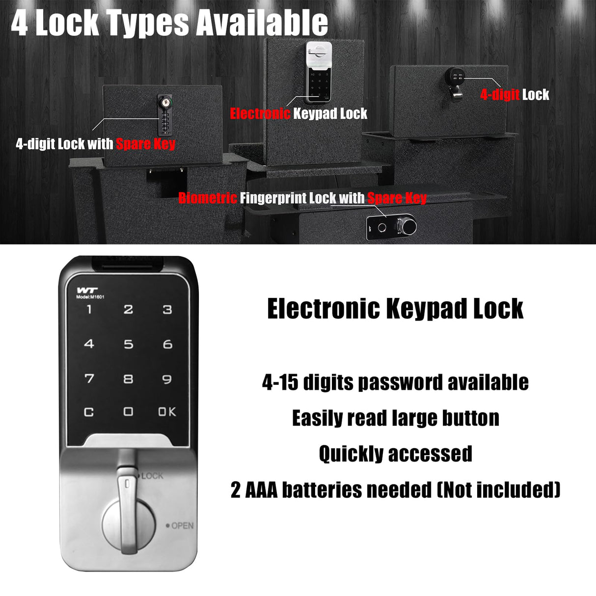 Center Console Gun Safe Vault - TuoJue Console Safe Lock Box Compatible with 2023-2025 Chevy Silverado 1500/GMC Sierra 1500 Console Locking Vault with Electronic Keypad Lock. TUOJUE