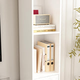 Homsee 4-in-1 Wall Unit TV Stand with Bookshelves for TVs up to 65", Modern Entertainment Center Media Console Table with Storage & Cord Management, White Homsee