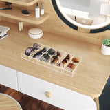 Weiai Acrylic Sunglass Organizer, Eyeglass Case Storage with 6 Slots for Multiple Glasses - 2 Pack, Clear Weiai