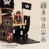 Le Toy Van Barbarossa Pirate Ship Set Premium Wooden Toys for Kids Ages 3 years & Up Le Toy Van