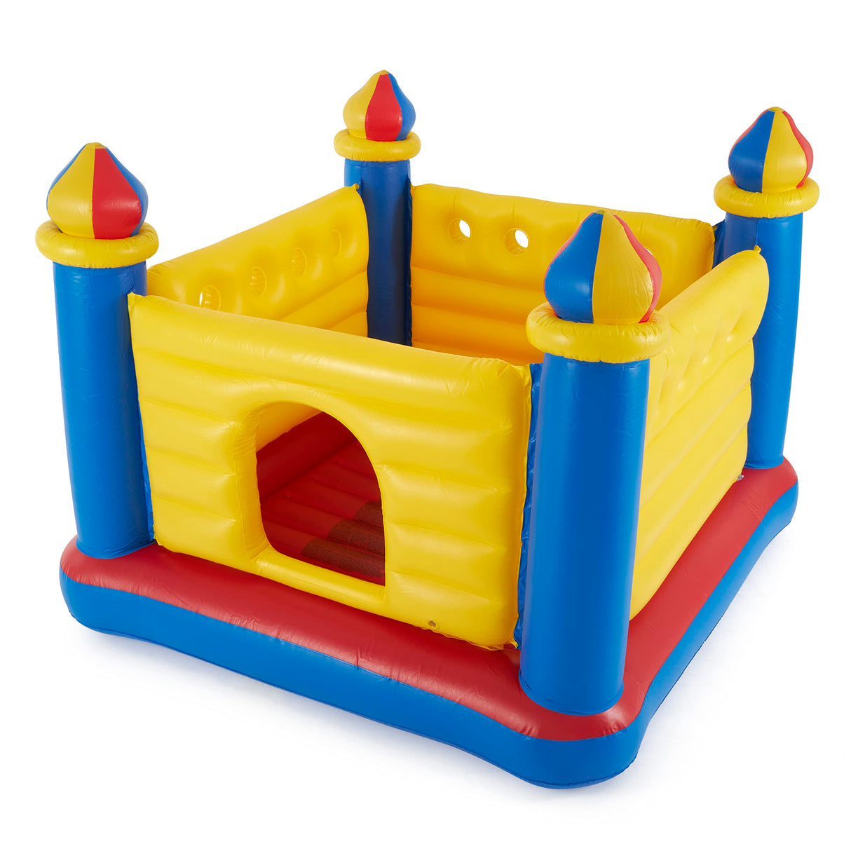 Intex Inflatable Colorful Jump-O-Lene Castle Bounce House, for 2 Kids Ages 3-6 - Large Blow-Up Indoor Outdoor Children's Bouncer Jumper Playhouse Intex