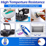 UTNVBTR 6 Rolls 20mm x16m(52ft) Blue Heat Resistant Tape，Heat Transfer Tape for Heat Sublimation Press Vinyl，and Fixing of Electronic Parts During Processing，No Residue UTNVBTR