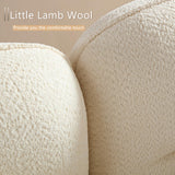 HAMORESPACE 110''Modern Curved Sectional Sofa, Bread Shape Design,Upholstery Boucle Sofa Couch with Pillows,Luxury Sofa Couch for Living Room (Beige) HAMORESPACE