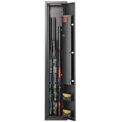 VEVOR 3-4 Rifles Gun Safe, Rifle Safe with Digital Keypad & Lock, Quick Access Gun Storage Cabinet for shotguns with Removable Shelf, Pistol Rack, Ammo Storage Box for Home Rifle and Pistols - WoodArtSupply