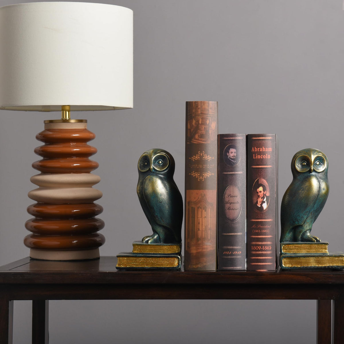 Kakizzy Book Ends for Shelves, Owl Decorative Bookends Bronze Bird Book Stopper Unique Kids Book Holders with Anti-Slip Base Luxurious Bookends for Kids Rooms Office Home Decor(Bronze) Kakizzy