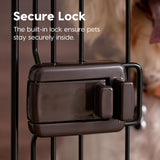 IRIS USA Furniture-Style Wooden Enclosed Pet Crate for Small Medium Dog, Dark Brown IRIS USA, Inc.