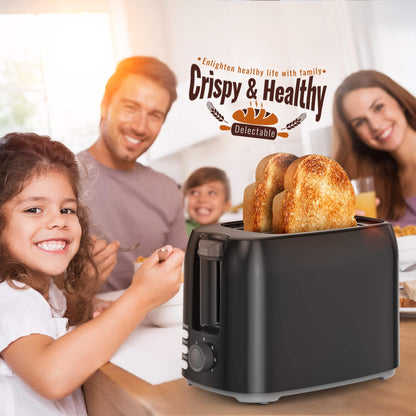 Toaster 2 Slice - Black Toaster Best Rated Prime Wide Slot 2 slice Toaster, 7 Bread Shade Settings, Removable Crumb Tray Compact Toaster Toasters the Best 2 Slice for Bagel Bread Waffle