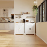 GarveeHome 29.5" Sideboard Buffet Cabinet with Storage, Wooden Kitchen Storage Cabinet with Adjustable Shelf, Modern Coffee Bar Buffet Table for Living Room Entryway Dining Room GarveeHome